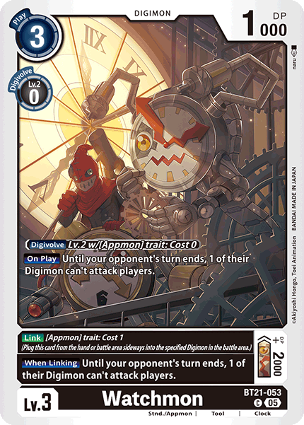(053) Digimon TCG World Convergence Single: Watchmon (BT21-053) Common