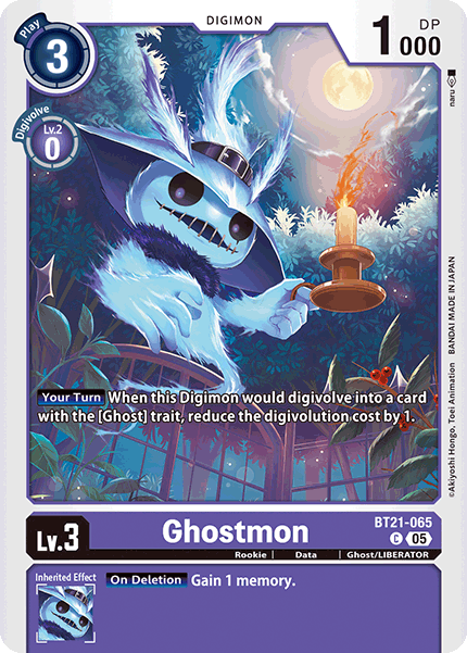 (065) Digimon TCG World Convergence Single: Ghostmon (BT21-065) Common