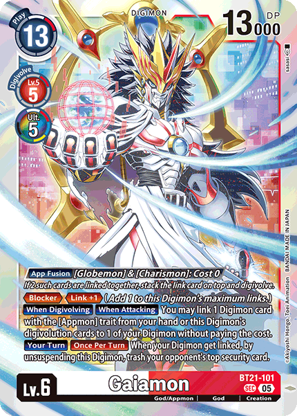 (101) Digimon TCG World Convergence Single: Gaiamon (BT21-101) (V.3) Special
