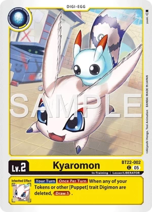 (002) Digimon TCG Cyber Eden Single: Kyaromon (BT22-002) Common