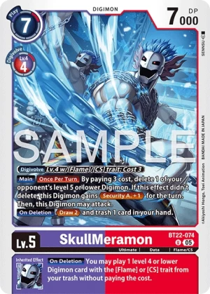 (074) Digimon TCG Cyber Eden Single: SkullMeramon (BT22-074) Uncommon