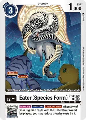 (079) Digimon TCG Cyber Eden Single: Eater (Species Form) (BT22-079) Common