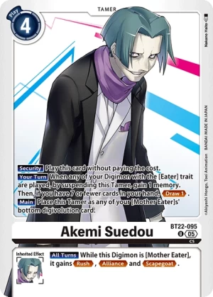 (095) Digimon TCG Cyber Eden Single: Akemi Suedou (BT22-095) (V.2) Alternative Art