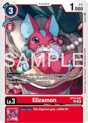 (005) Digimon TCG Hackers' Slumber Single: Elizamon (BT23-005) Common