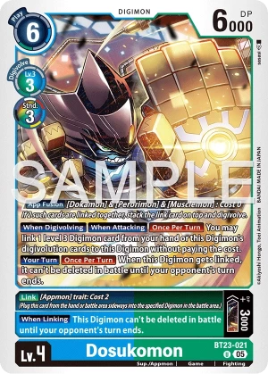 (021) Digimon TCG Hackers' Slumber Single: Dosukomon (BT23-021) Uncommon