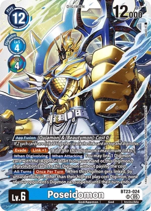 (024) Digimon TCG Hackers' Slumber Single: Poseidomon (BT23-024) (V.2) Alternative Art