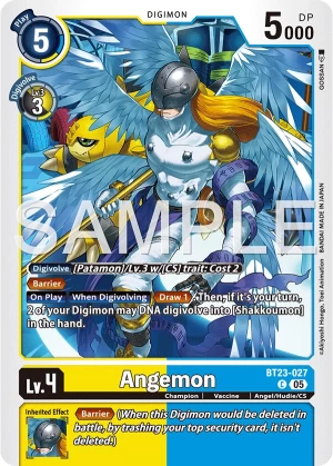(027) Digimon TCG Hackers' Slumber Single: Angemon (BT23-027) Common