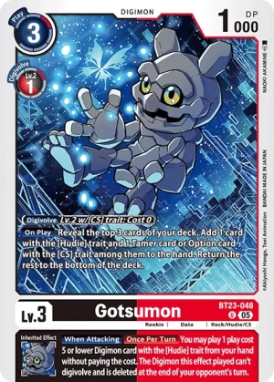 (048) Digimon TCG Hackers' Slumber Single: Gotsumon (BT23-048) Uncommon