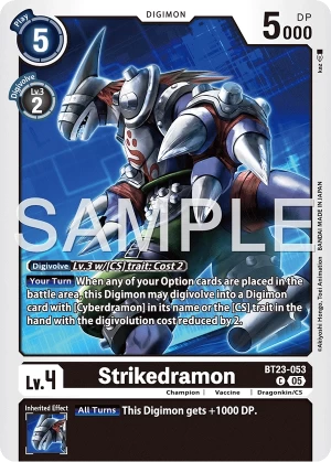 (053) Digimon TCG Hackers' Slumber Single: Strikedramon (BT23-053) Common
