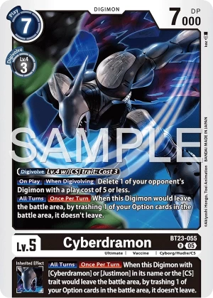 (055) Digimon TCG Hackers' Slumber Single: Cyberdramon (BT23-055) Rare