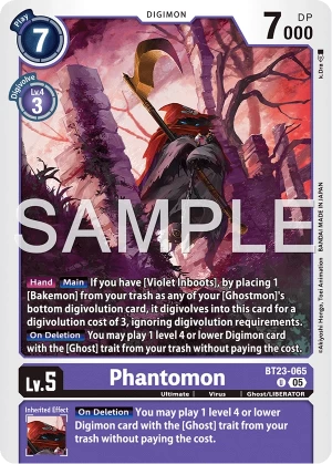 (065) Digimon TCG Hackers' Slumber Single: Phantomon (BT23-065) Uncommon