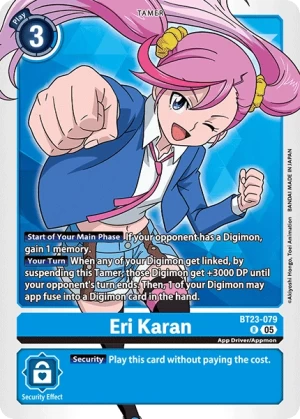 (079) Digimon TCG Hackers' Slumber Single: Eri Karan (BT23-079) Rare