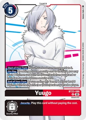 (086) Digimon TCG Hackers' Slumber Single: Yuugo (BT23-086) (V.2) Alternative Art