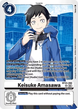 (090) Digimon TCG Hackers' Slumber Single: Keisuke Amasawa (BT23-090) (V.3) Special