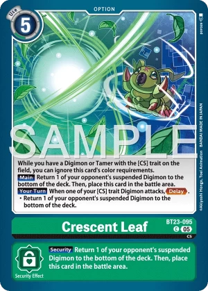 (095) Digimon TCG Hackers' Slumber Single: Crescent Leaf (BT23-095) Common