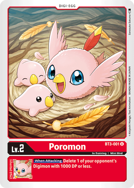 (BT3-001) Digimon TCG Release Special Booster v1.5 Single: Poromon (BT3-001) Uncommon