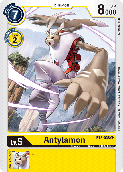 (BT3-038) Digimon TCG Release Special Booster v1.5 Single: Antylamon (BT3-038) Common
