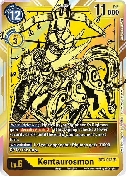 (BT3-043) Digimon TCG Release Special Booster v1.0 Single: Kentaurosmon (BT3-043) (V.2) Alternative Art