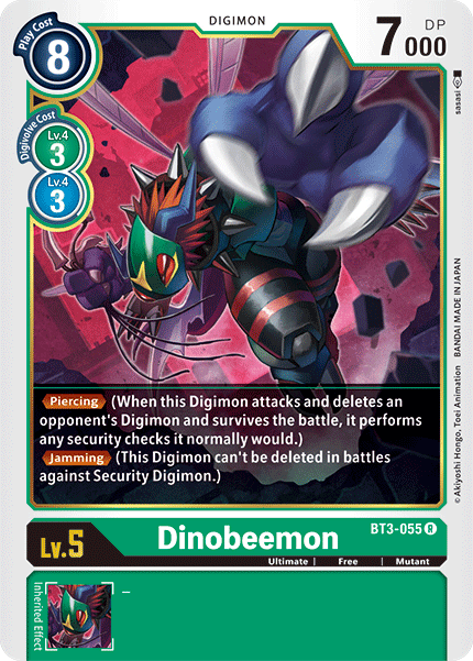 (BT3-055) Digimon TCG Release Special Booster v1.5 Single: Dinobeemon (BT3-055) Rare