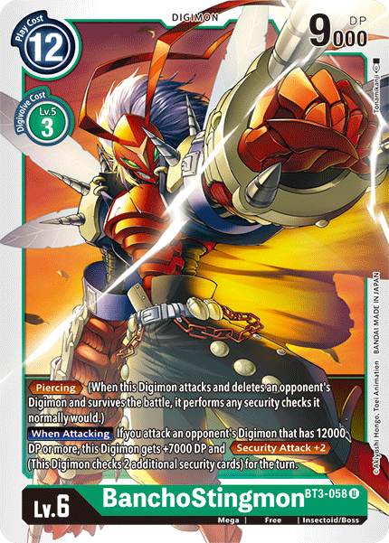 (BT3-058) Digimon TCG Release Special Booster v1.5 Single: BanchoStingmon (BT3-058) Uncommon