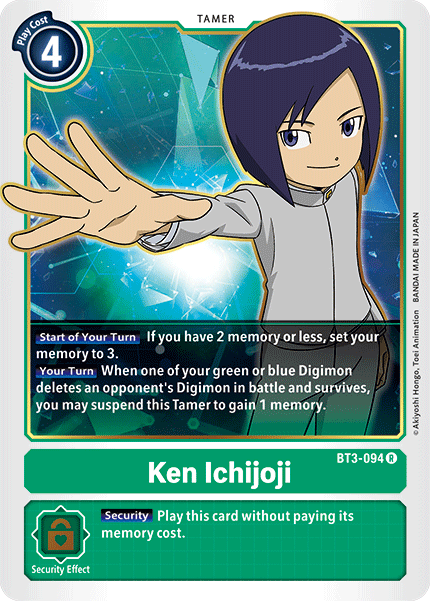 (BT3-094) Digimon TCG Release Special Booster v1.5 Single: Ken Ichijoji (BT3-094) Rare