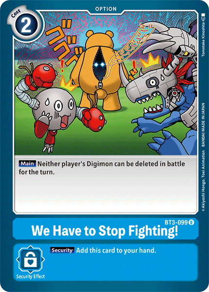 (BT3-099) Digimon TCG Release Special Booster v1.5 Single: We Have to Stop Fighting! (BT3-099) Uncommon