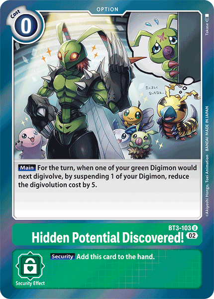 (BT3-103) Digimon TCG Resurgence Booster Single: Hidden Potential Discovered! (BT3-103) Uncommon