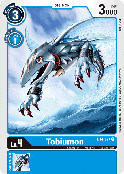(024) Digimon TCG Great Legend Single: Tobiumon (BT4-024) Common