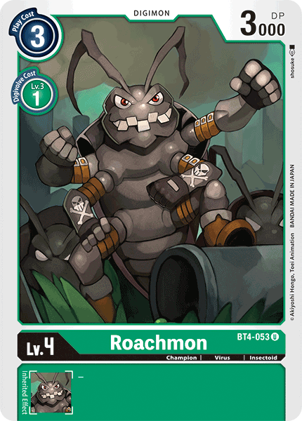 (053) Digimon TCG Great Legend Single: Roachmon (BT4-053) Uncommon