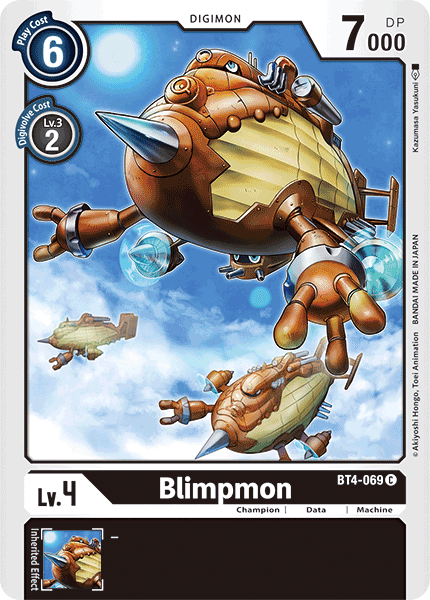 (069) Digimon TCG Great Legend Single: Blimpmon (BT4-069) Common