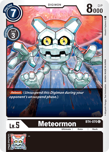 (070) Digimon TCG Great Legend Single: Meteormon (BT4-070) Common