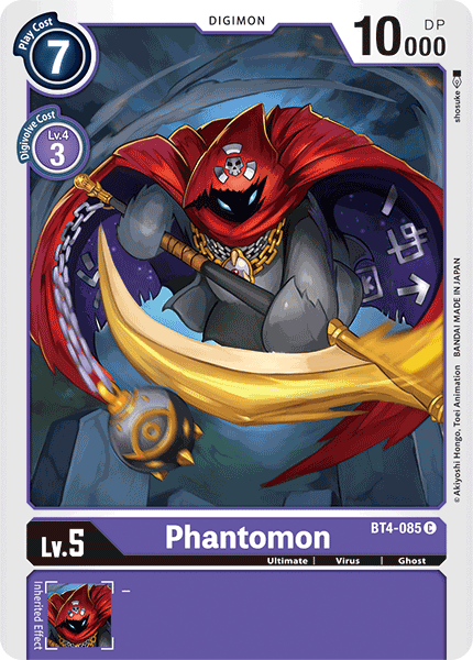 (085) Digimon TCG Great Legend Single: Phantomon (BT4-085) Common