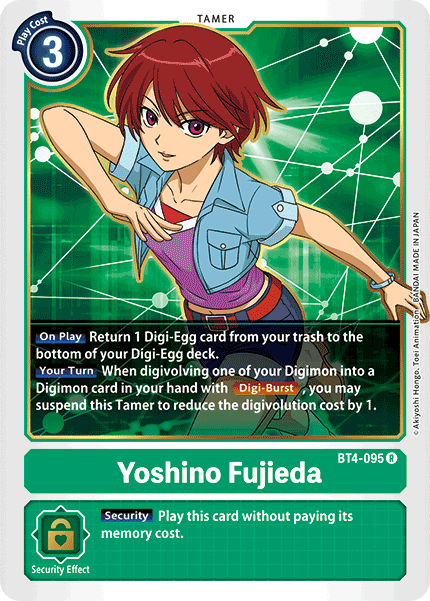 (095) Digimon TCG Great Legend Single: Yoshino Fujieda (BT4-095) Rare