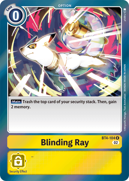 (BT4-104) Digimon TCG Resurgence Booster Single: Blinding Ray (BT4-104) Rare