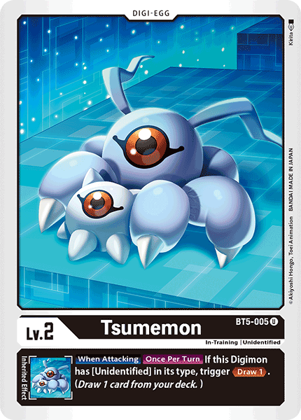 (005) Digimon TCG Battle Of Omni Single: Tsumemon (BT5-005) Uncommon