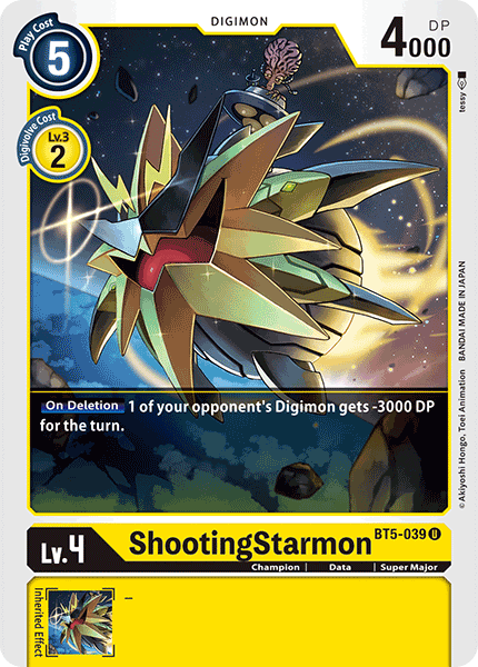 (039) Digimon TCG Battle Of Omni Single: ShootingStarmon (BT5-039) Uncommon