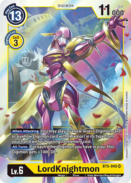 (045) Digimon TCG Battle Of Omni Single: LordKnightmon (BT5-045) Super Rare