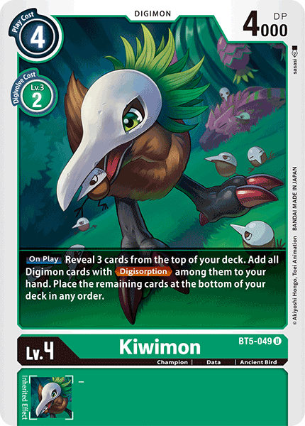 (049) Digimon TCG Battle Of Omni Single: Kiwimon (BT5-049) Uncommon