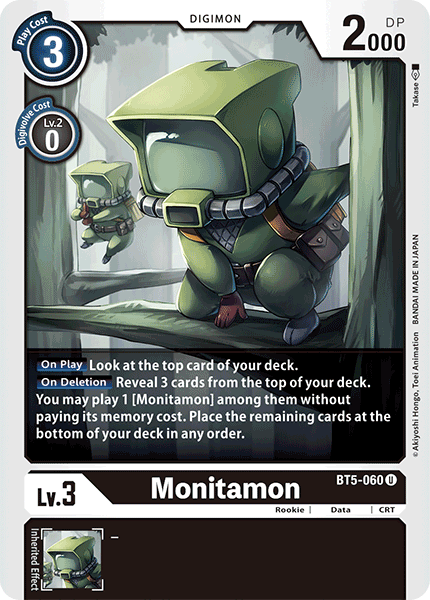 (060) Digimon TCG Battle Of Omni Single: Monitamon (BT5-060) Uncommon