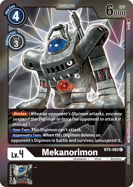 (BT5-062) Digimon TCG Resurgence Booster Single: Mekanorimon (BT5-062) Alternative Art