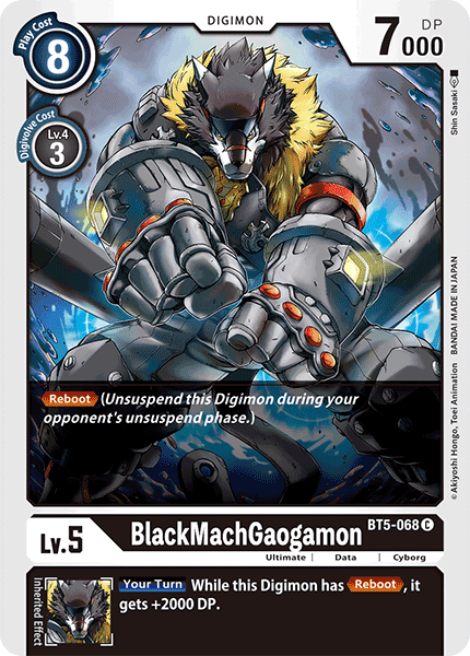 (068) Digimon TCG Battle Of Omni Single: BlackMachGaogamon (BT5-068) Common