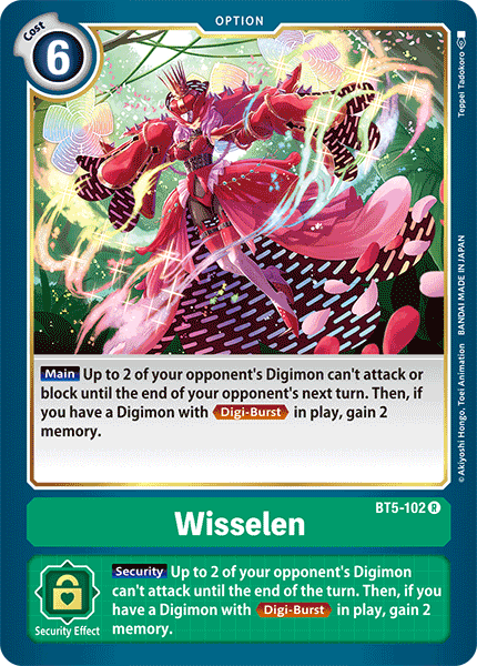 (102) Digimon TCG Battle Of Omni Single: Wisselen (BT5-102) Rare