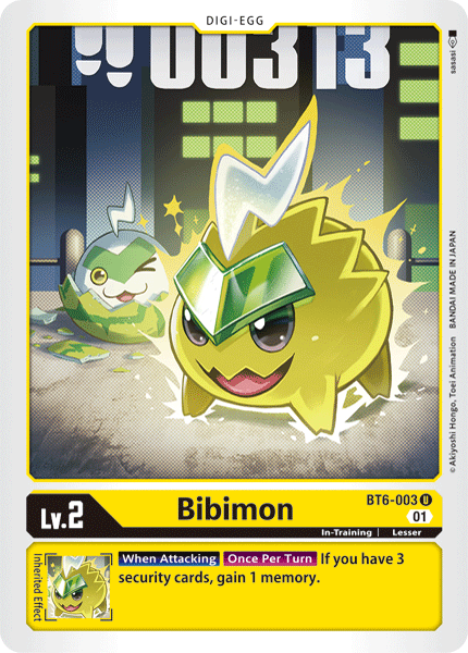 (003) Digimon TCG Double Diamond Single: Bibimon (BT6-003) Uncommon