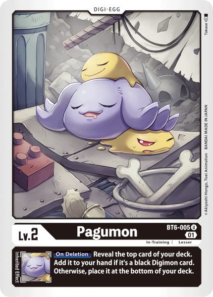 (005) Digimon TCG Double Diamond Single: Pagumon (BT6-005) Uncommon