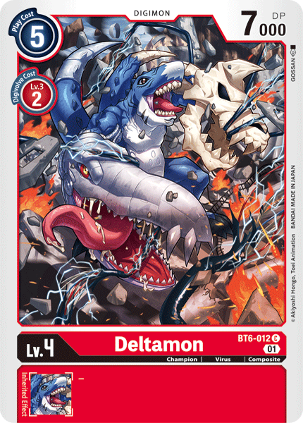 (012) Digimon TCG Double Diamond Single: Deltamon (BT6-012) Common