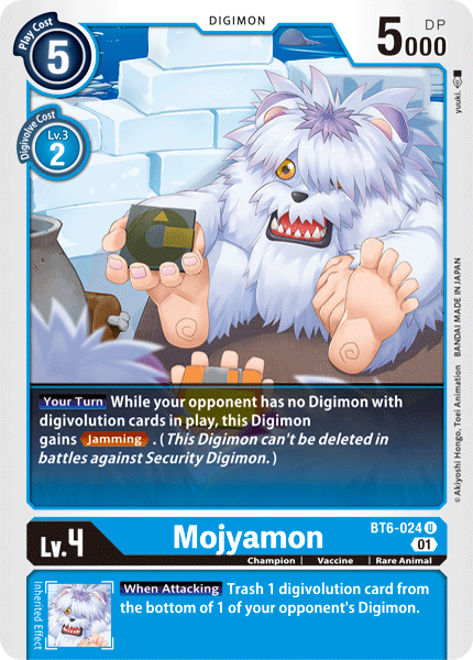 (024) Digimon TCG Double Diamond Single: Mojyamon (BT6-024) Uncommon