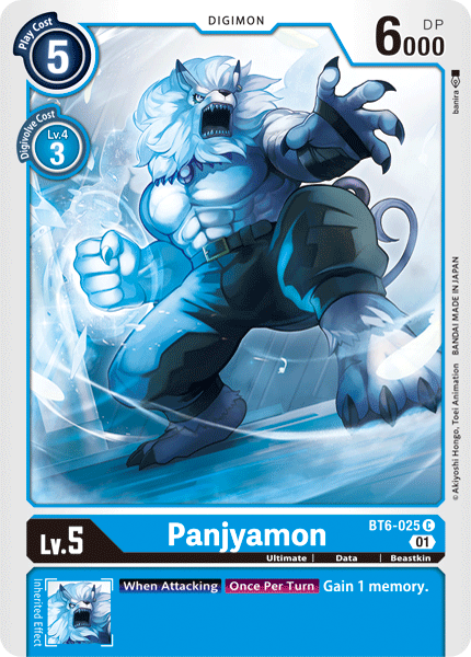 (025) Digimon TCG Double Diamond Single: Panjyamon (BT6-025) Common