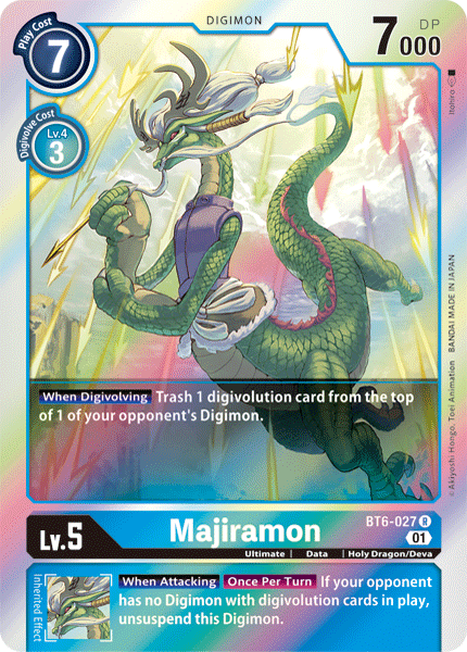 (027) Digimon TCG Double Diamond Single: Majiramon (BT6-027) Rare