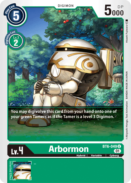 (049) Digimon TCG Double Diamond Single: Arbormon (BT6-049) Uncommon