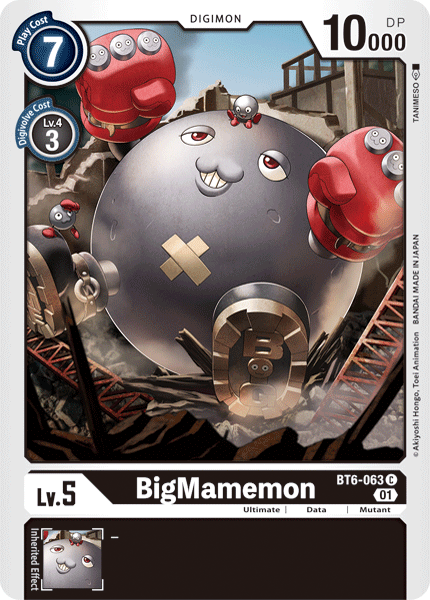 (063) Digimon TCG Double Diamond Single: BigMamemon (BT6-063) Common